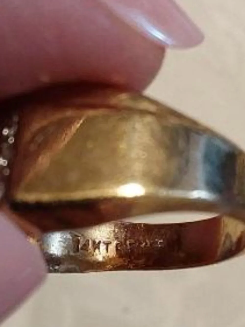 Vintage Men's 14K gf Diamond Ring Sz 9.5